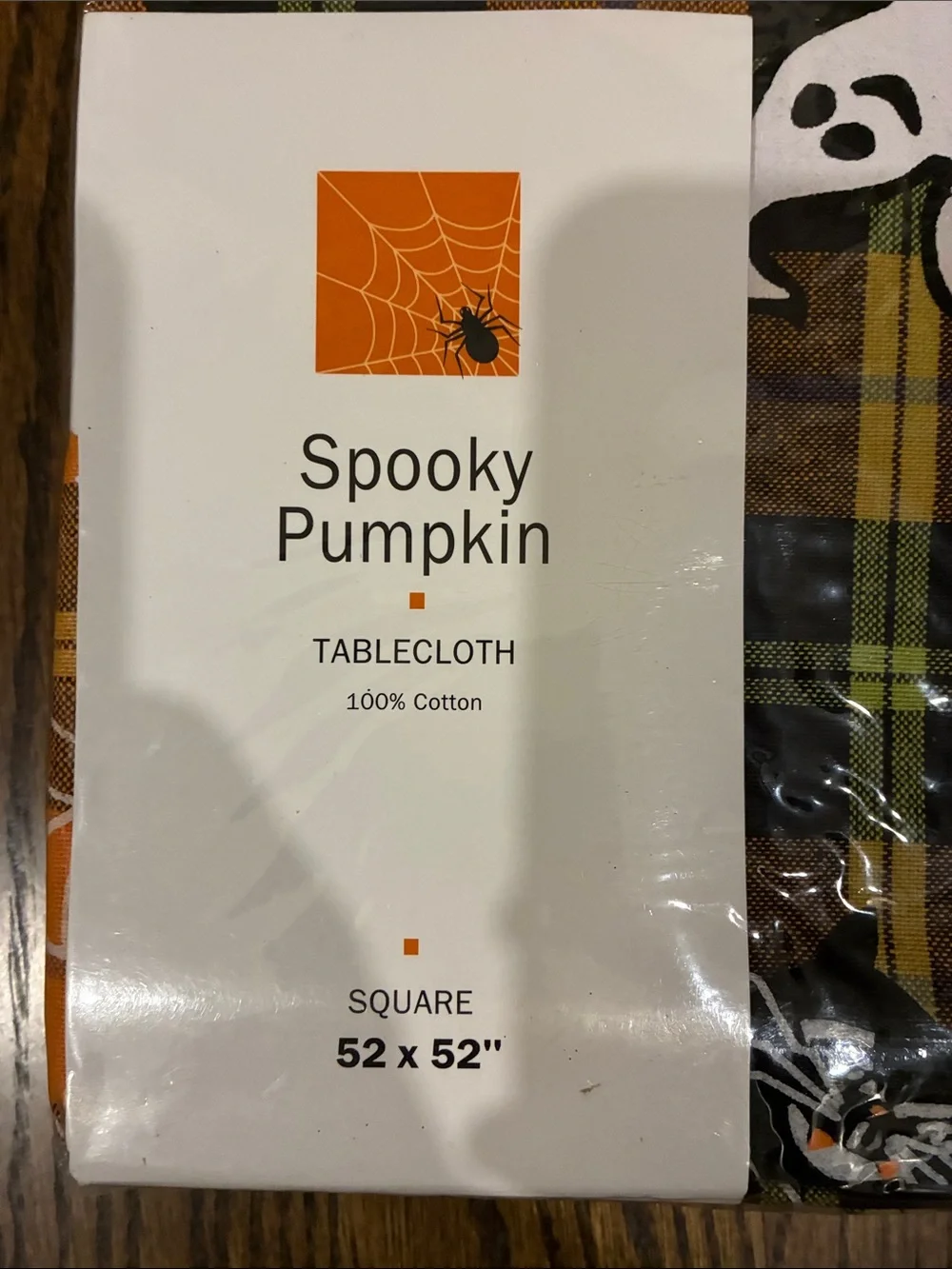 Halloween Plaid Tablecloth - Orange